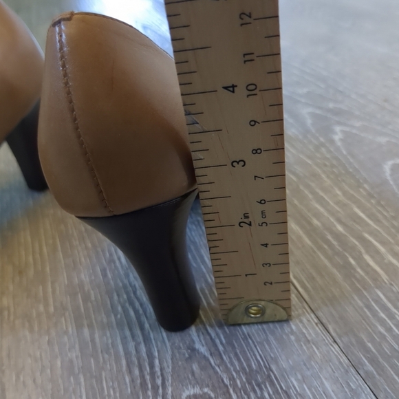 Clearout Final Naturalizer Sandals Women's 6M Tan Heeled Woven Open Toe Leather - Picture 7 of 8